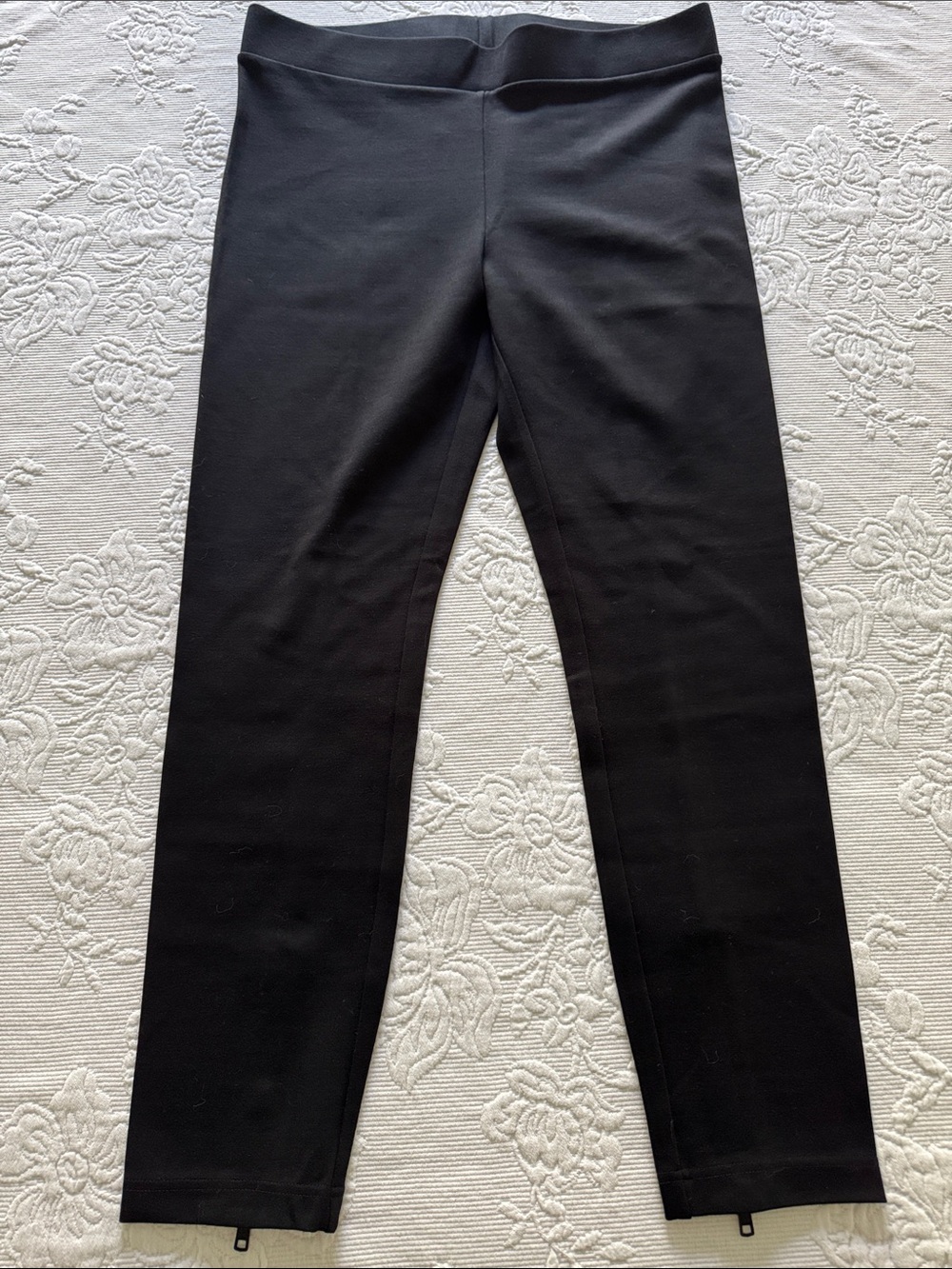 CAbi Black Zip Back Leggings